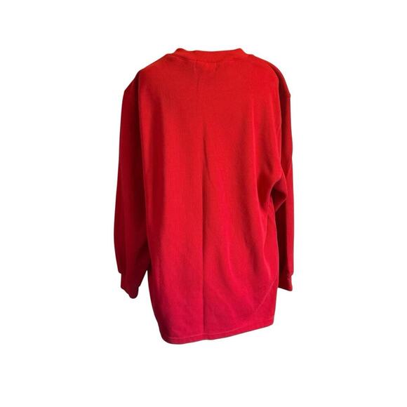 Vintage Alfred Dunner Women's Red Embroidered 90s Plaid Bears Sweatshirt Large - Picture 2 of 7